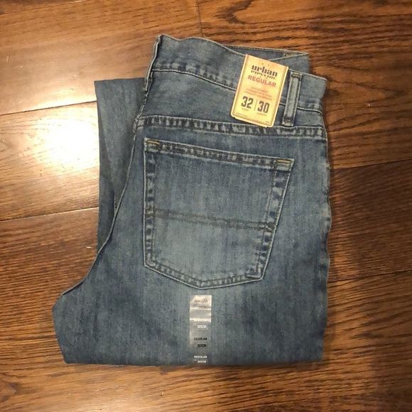 URBAN PIPELINE Mens Regular Fit Straight Leg Jeans 32 x 30 - Picture 7 of 8